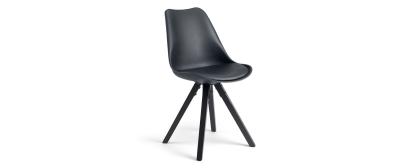 Dima: Black with oak coloured legs