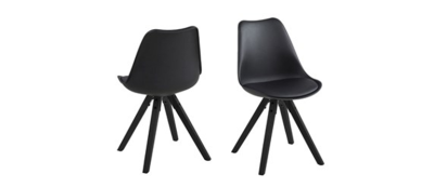 Dima: Black with oak coloured legs