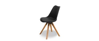 Dima: Black with oak coloured legs